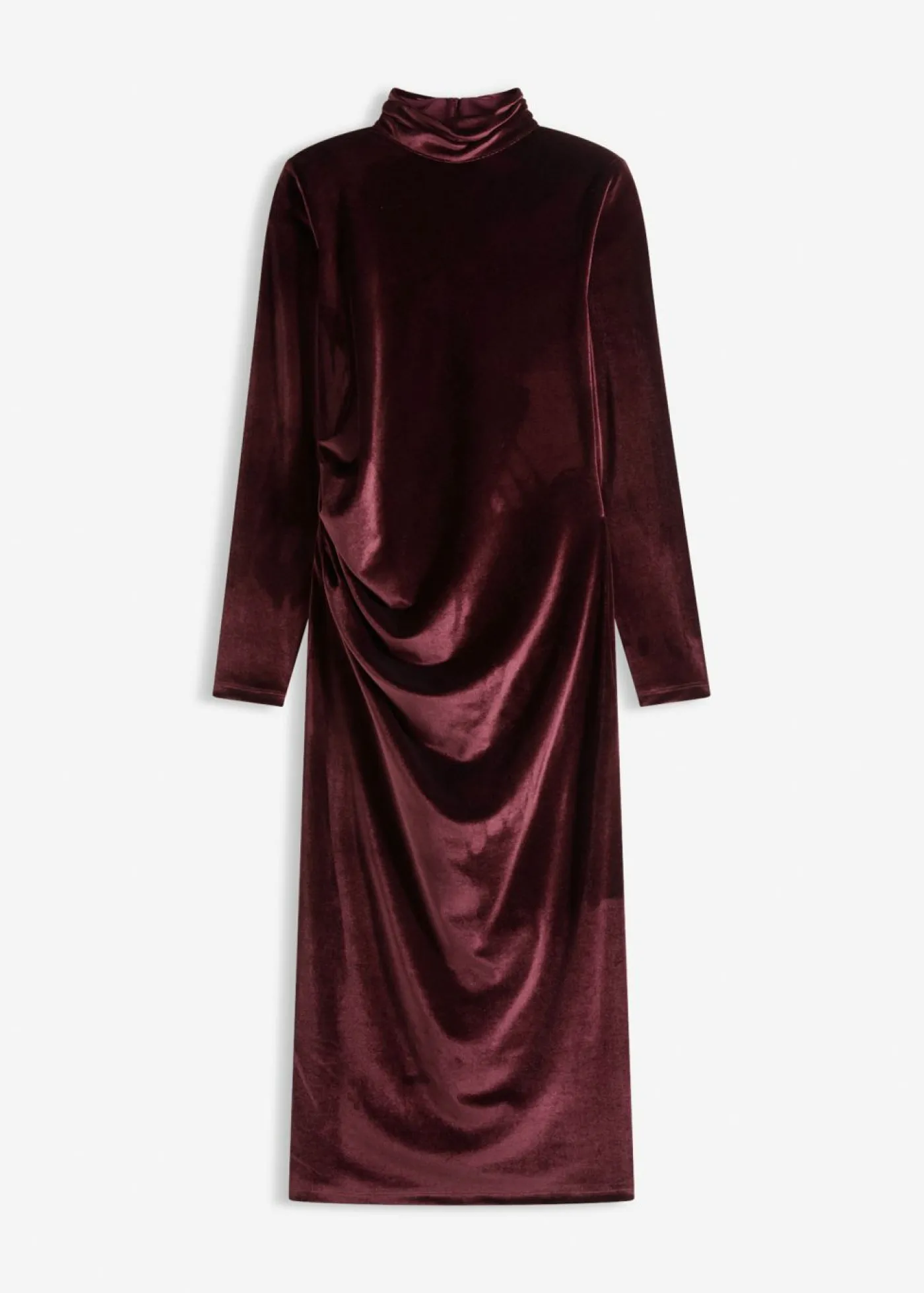 Hot Vestido midi de terciopelo suave Mujer Vestidos