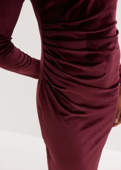 Hot Vestido midi de terciopelo suave Mujer Vestidos