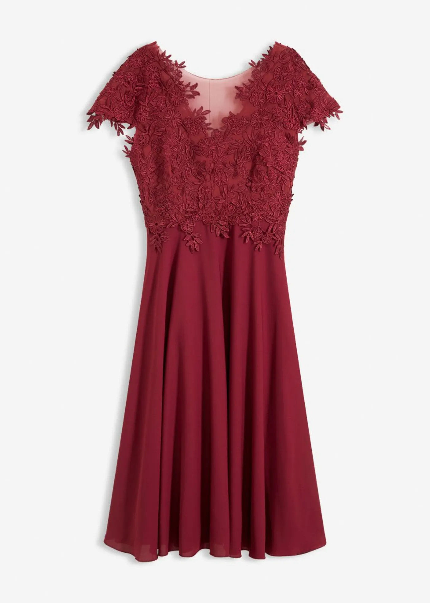 Sale Vestido midi de tul delicado con encaje Mujer Vestidos|Ropa Elegante