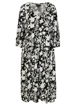 Online Vestido midi de viscosa fluida Mujer Vestidos