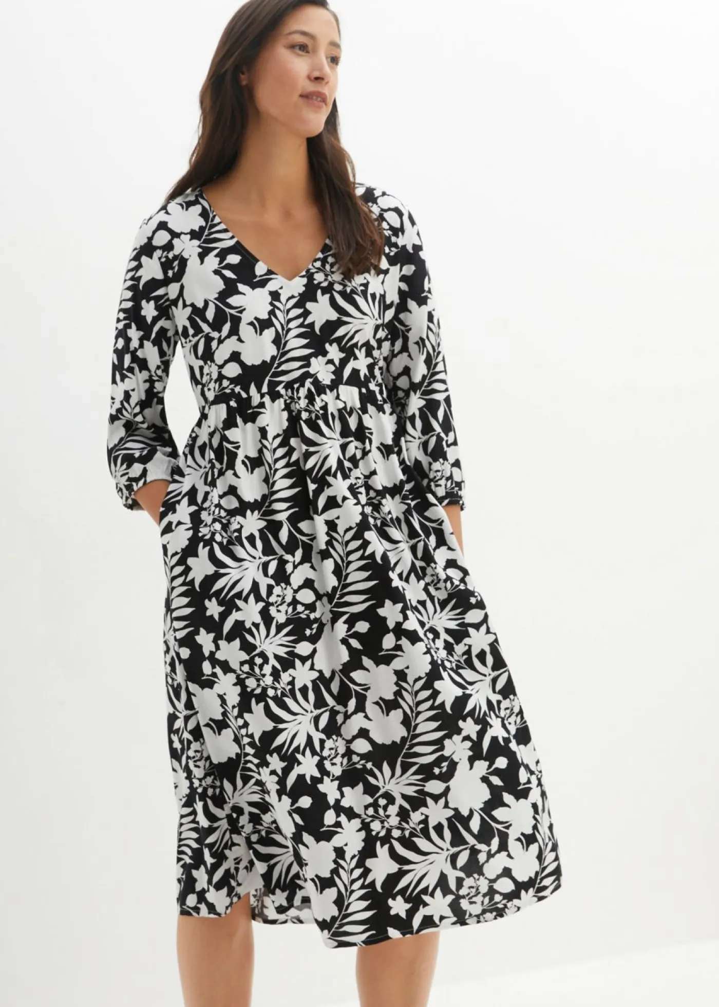 Online Vestido midi de viscosa fluida Mujer Vestidos