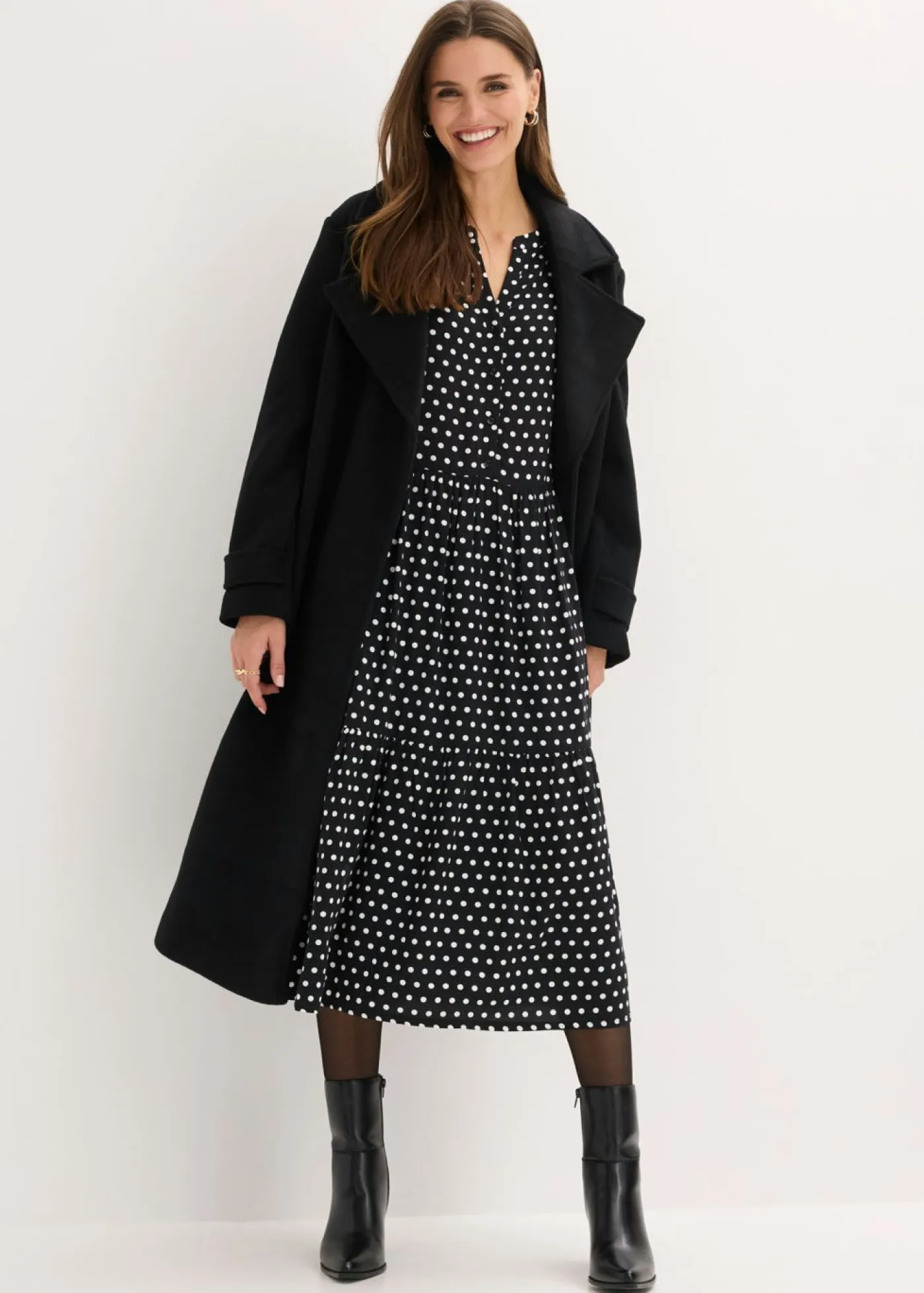 Sale Vestido midi de viscosa fluida Mujer Vestidos