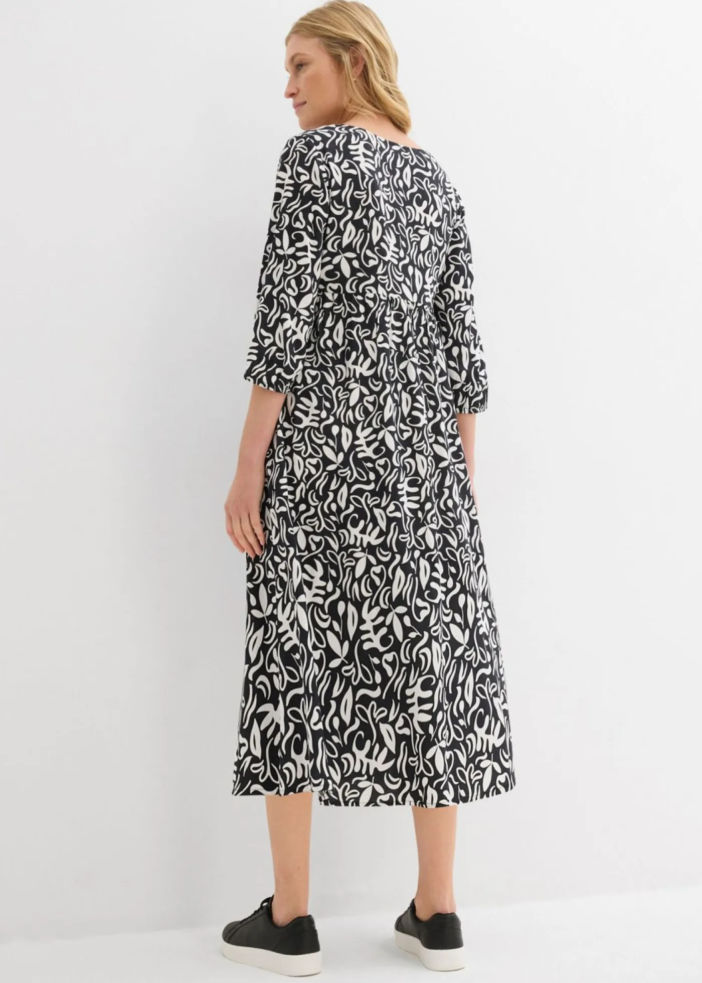 Outlet Vestido midi de viscosa fluida Mujer Vestidos