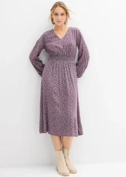 Best Vestido midi de viscosa fluida Mujer Vestidos