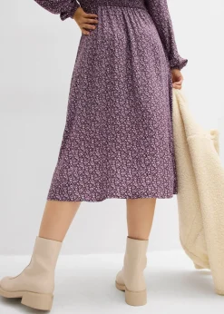 Best Vestido midi de viscosa fluida Mujer Vestidos