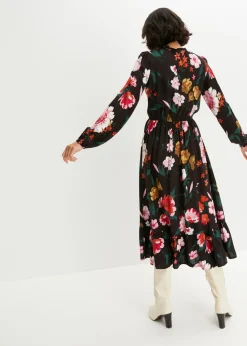 Sale Vestido midi de viscosa fluida Mujer Vestidos