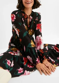 Sale Vestido midi de viscosa fluida Mujer Vestidos
