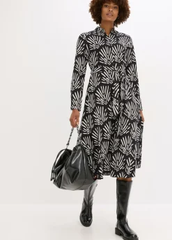 Hot Vestido midi de viscosa fluida Mujer Vestidos