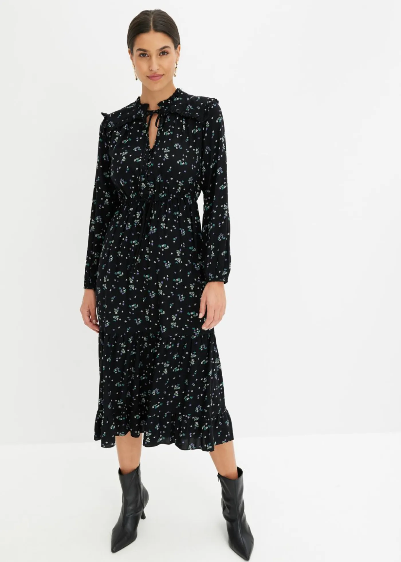Hot Vestido midi de viscosa pura Mujer Vestidos