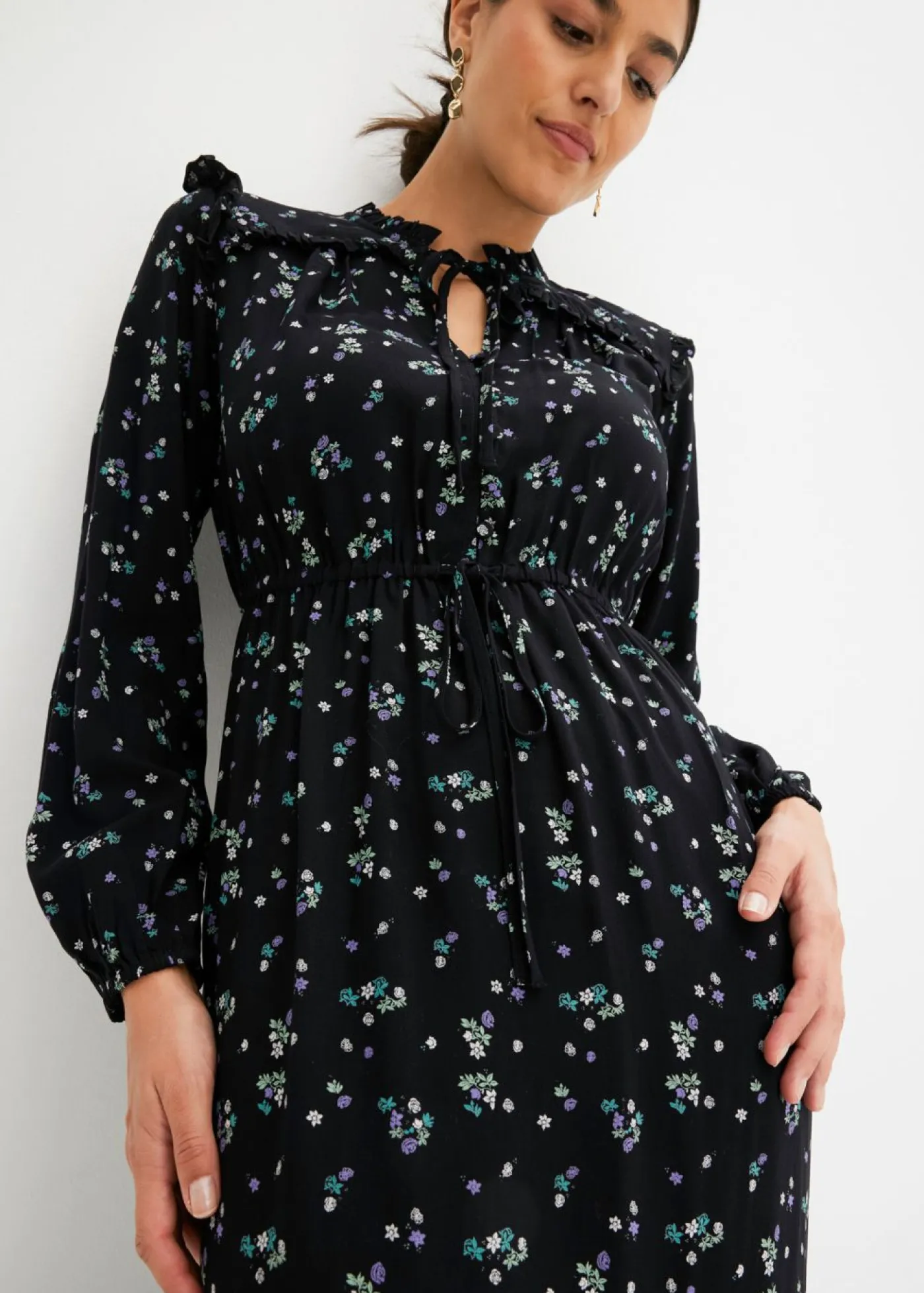 Hot Vestido midi de viscosa pura Mujer Vestidos
