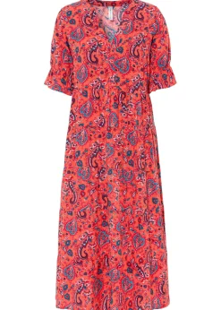 Clearance Vestido midi de viscosa pura Mujer Vestidos