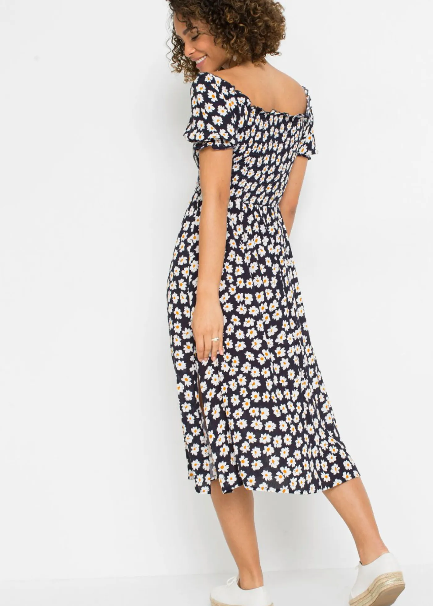 Vestido midi de viscosa pura Mujer Vestidos