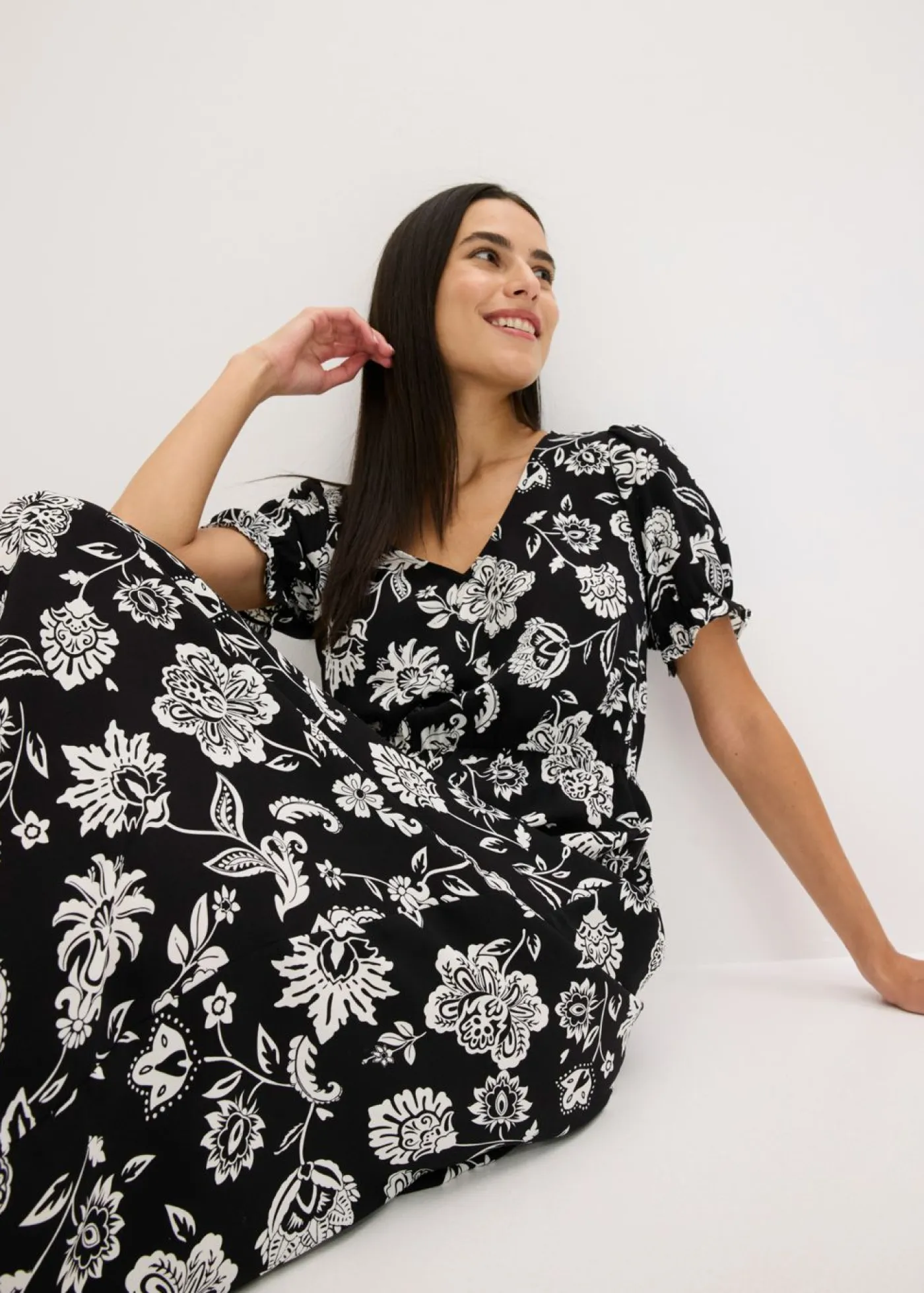 Hot Vestido midi estampado Mujer Vestidos