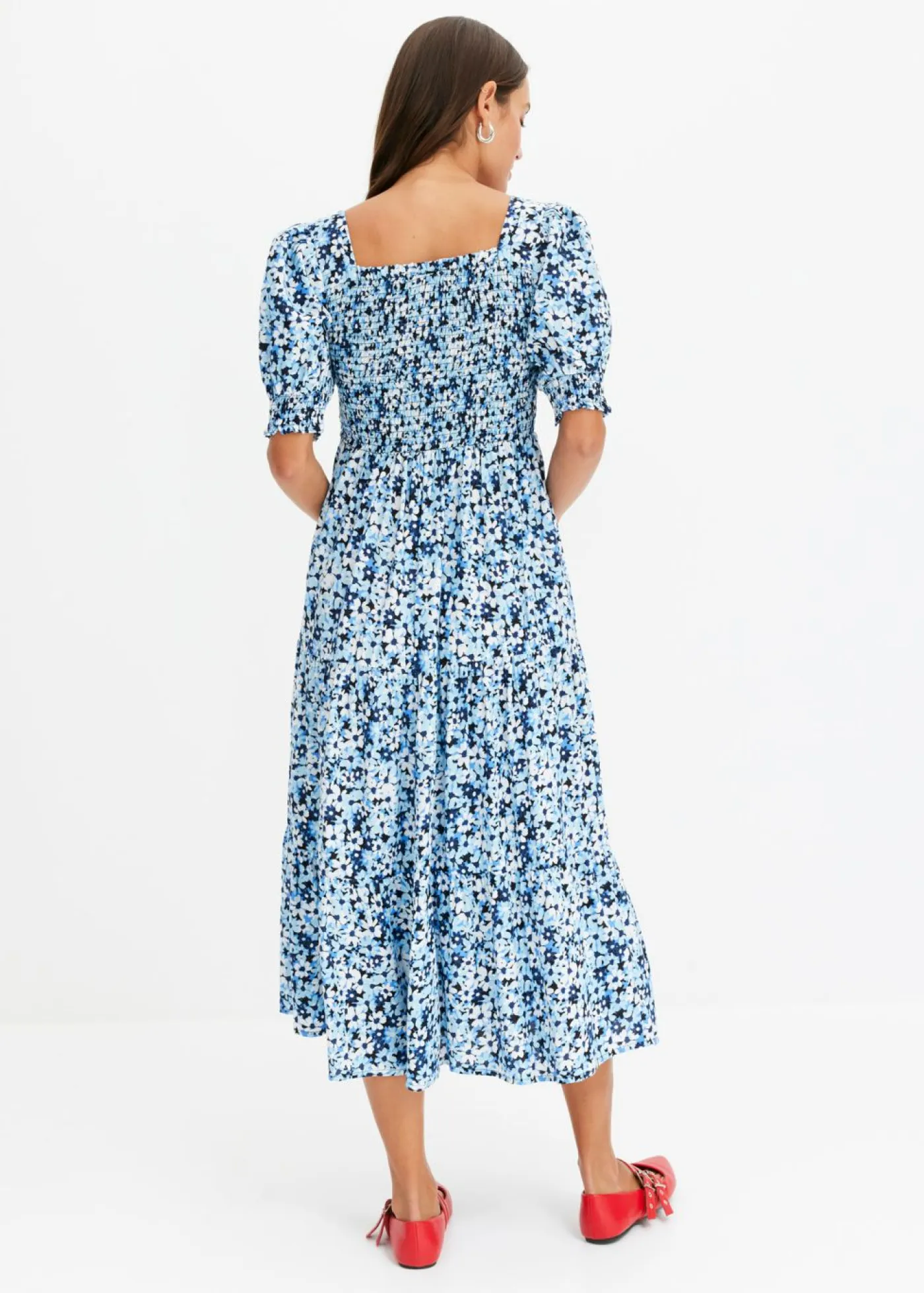 Best Vestido midi estampado Mujer Vestidos