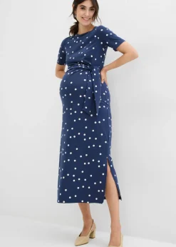 New Vestido midi premamá de punto de algodón orgánico Mujer Premamá