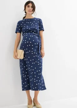 New Vestido midi premamá de punto de algodón orgánico Mujer Premamá
