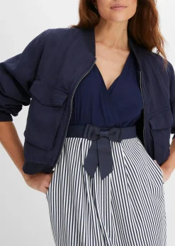 Vestido peplum con lazo en la cintura Mujer Vestidos