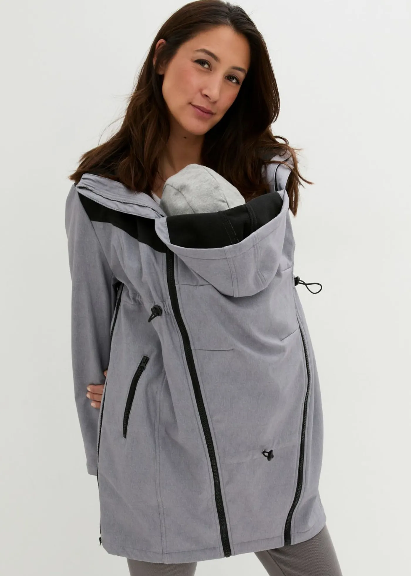 Best Vestido premamá y de porteo 3 en 1 de softshell Mujer Premamá