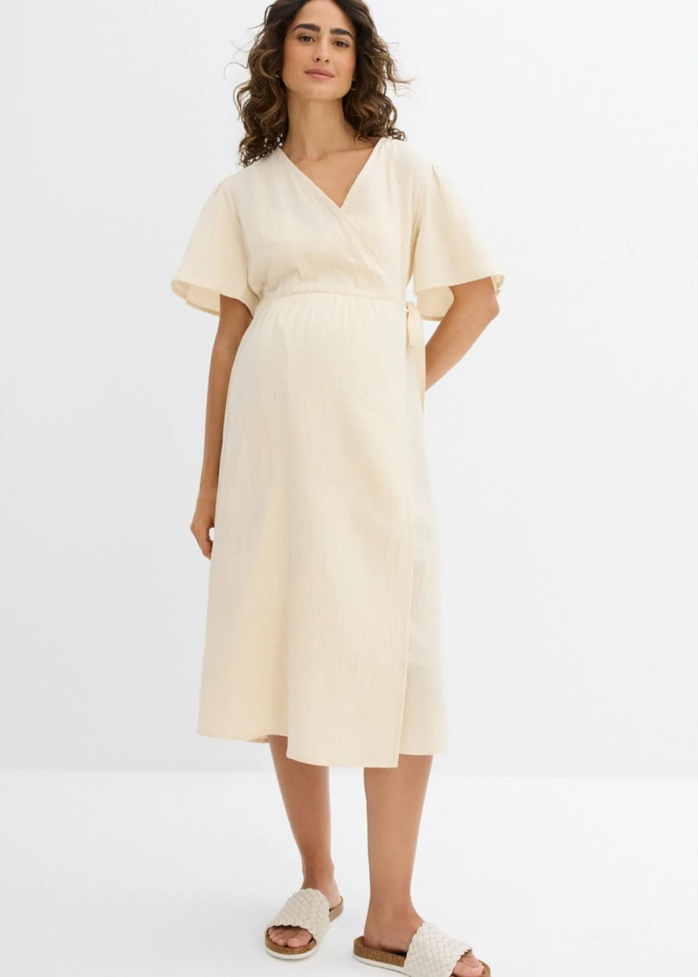 Vestido premamá/de lactancia de muselina de algodón Mujer Premamá