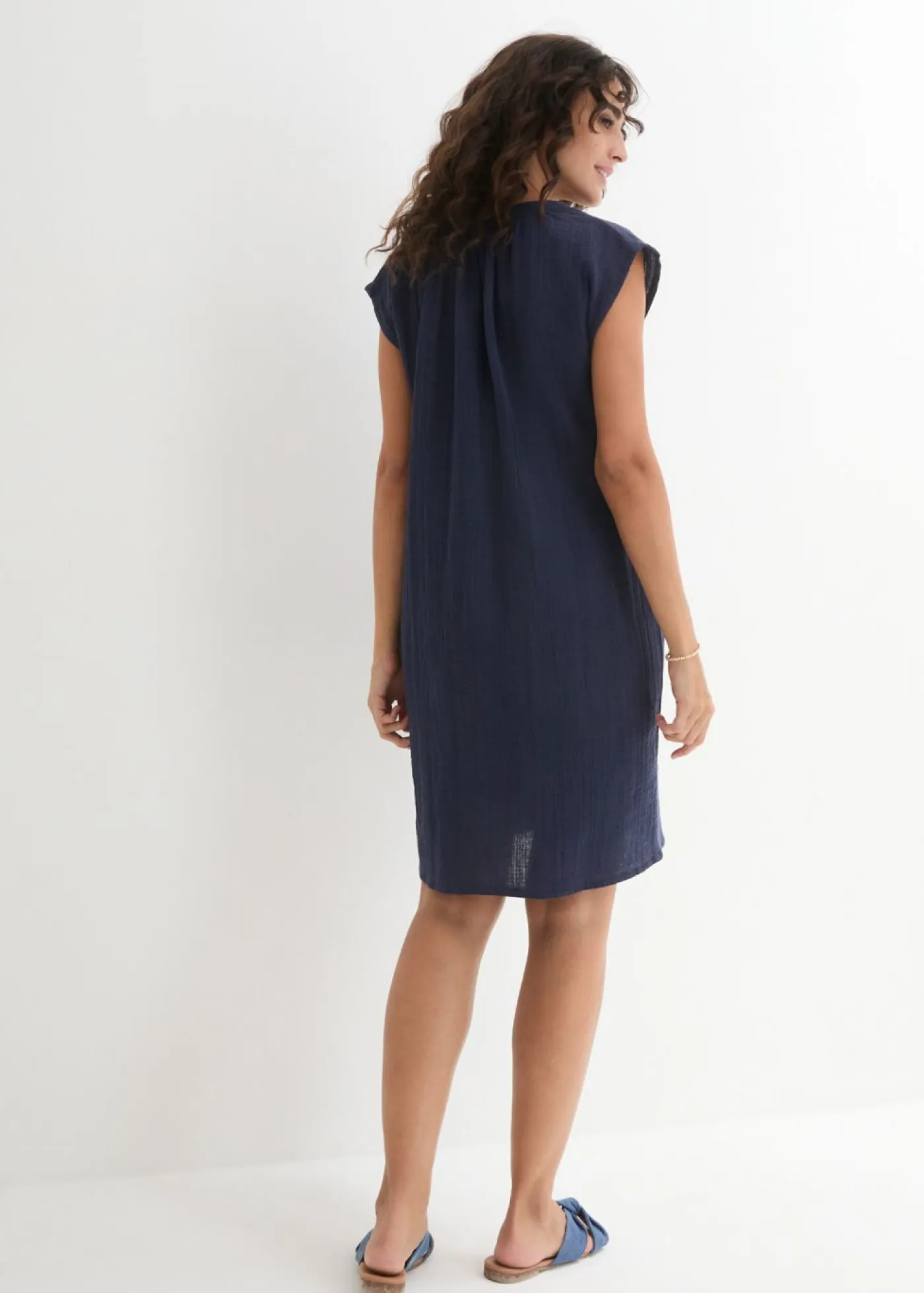 Clearance Vestido premamá/de lactancia 2 en 1 de muselina de algodón Mujer Premamá