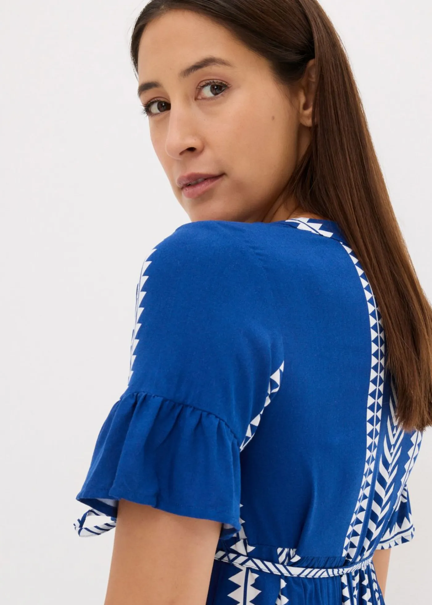 Vestido premamá/de lactancia 2 en 1 de viscosa fluida Mujer Premamá
