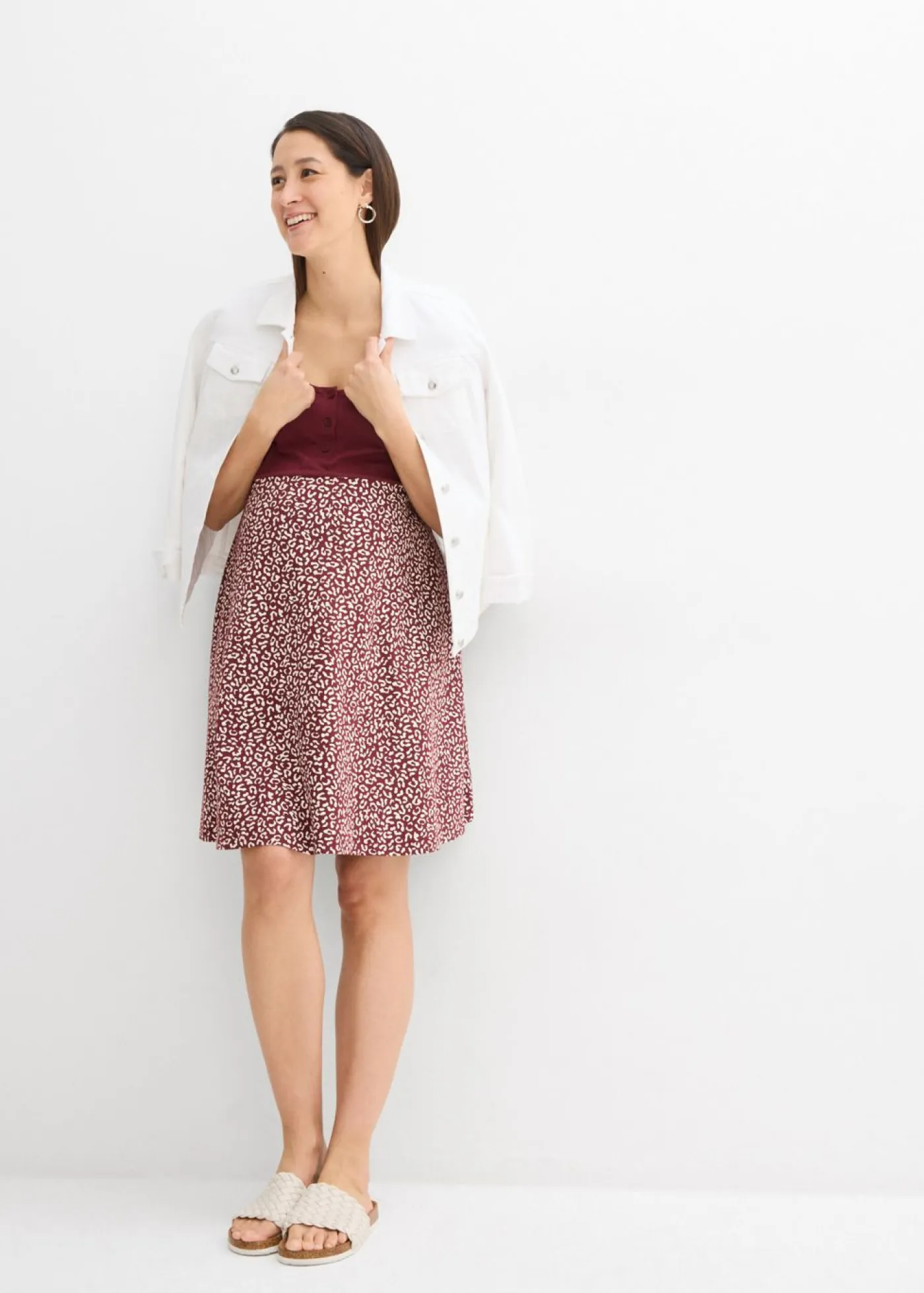 Discount Vestido premamá/de lactancia 2 en 1 de algodón orgánico Mujer Premamá