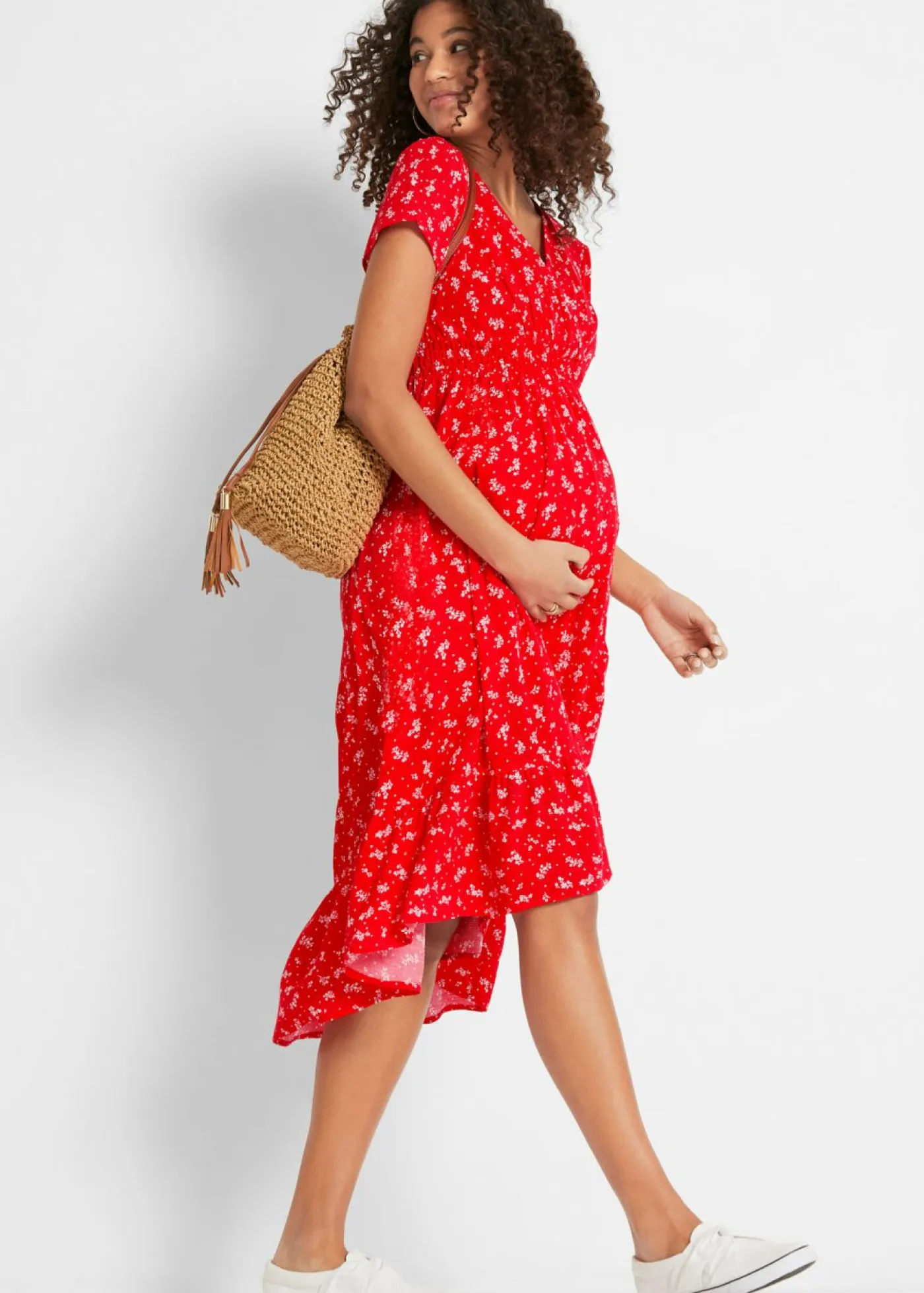 New Vestido premamá/de lactancia 2 en 1 de crepé de viscosa Mujer Premamá