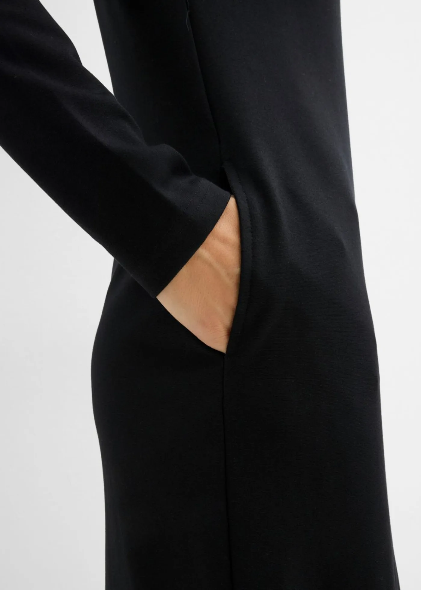 Best Vestido Punto di Roma con cuello alto Mujer Básicos|Vestidos