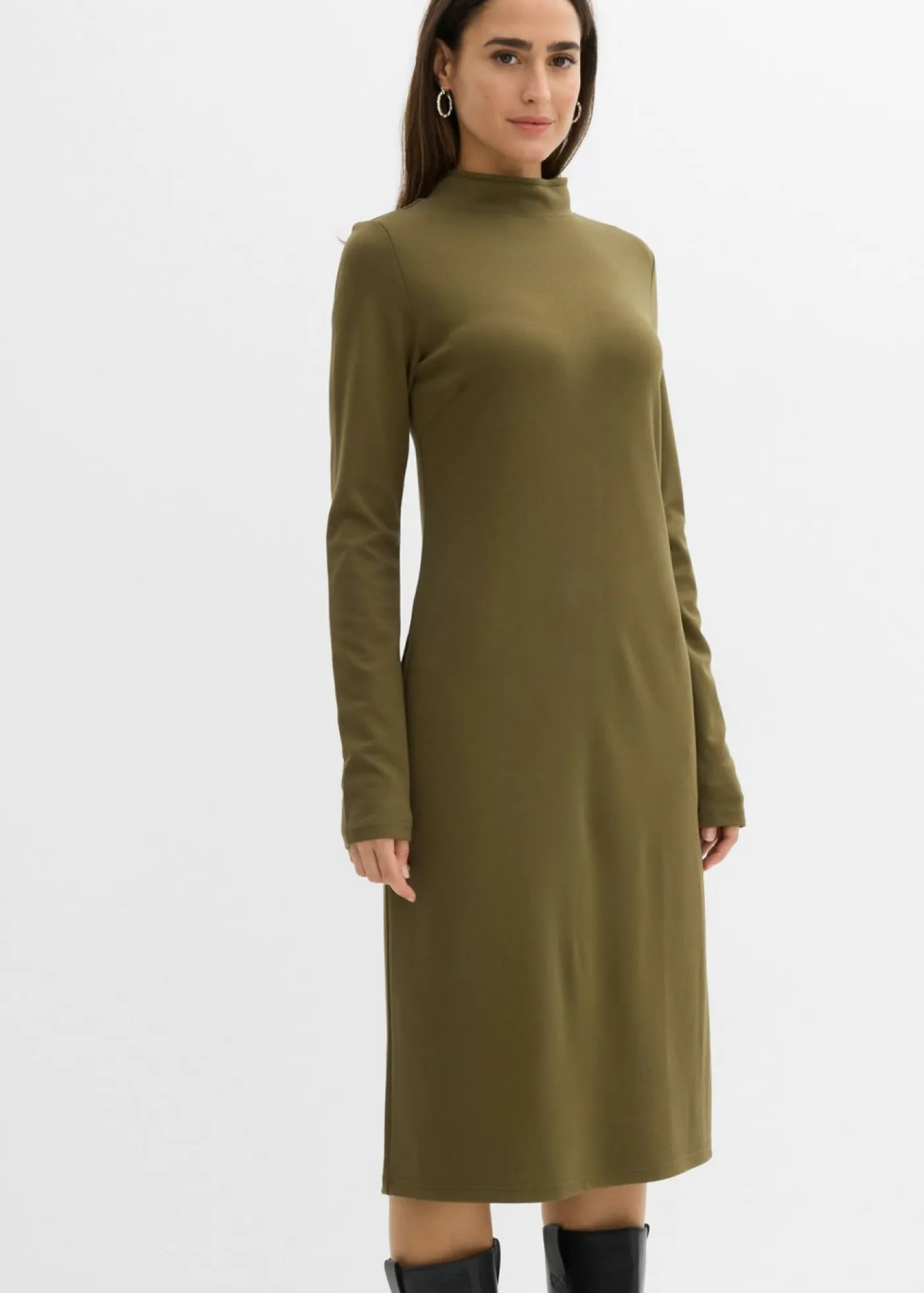 Sale Vestido Punto di Roma con cuello alto Mujer Básicos|Vestidos