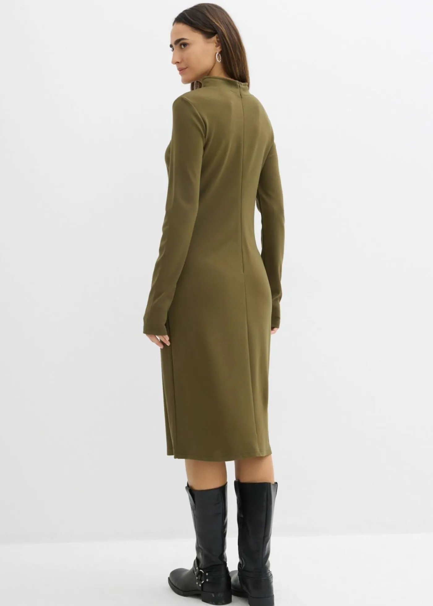 Sale Vestido Punto di Roma con cuello alto Mujer Básicos|Vestidos