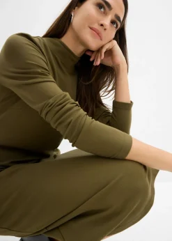 Sale Vestido Punto di Roma con cuello alto Mujer Básicos|Vestidos