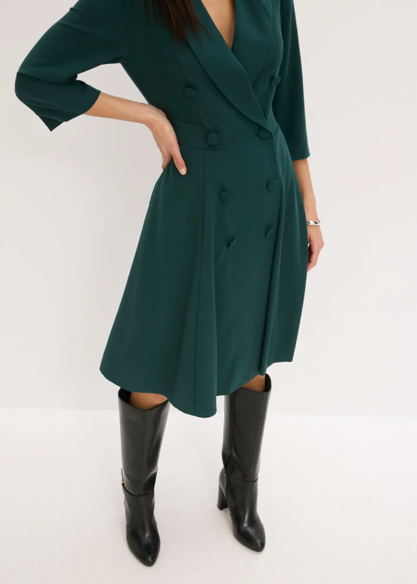 Outlet Vestido tipo americana con falda acampanada Mujer Vestidos