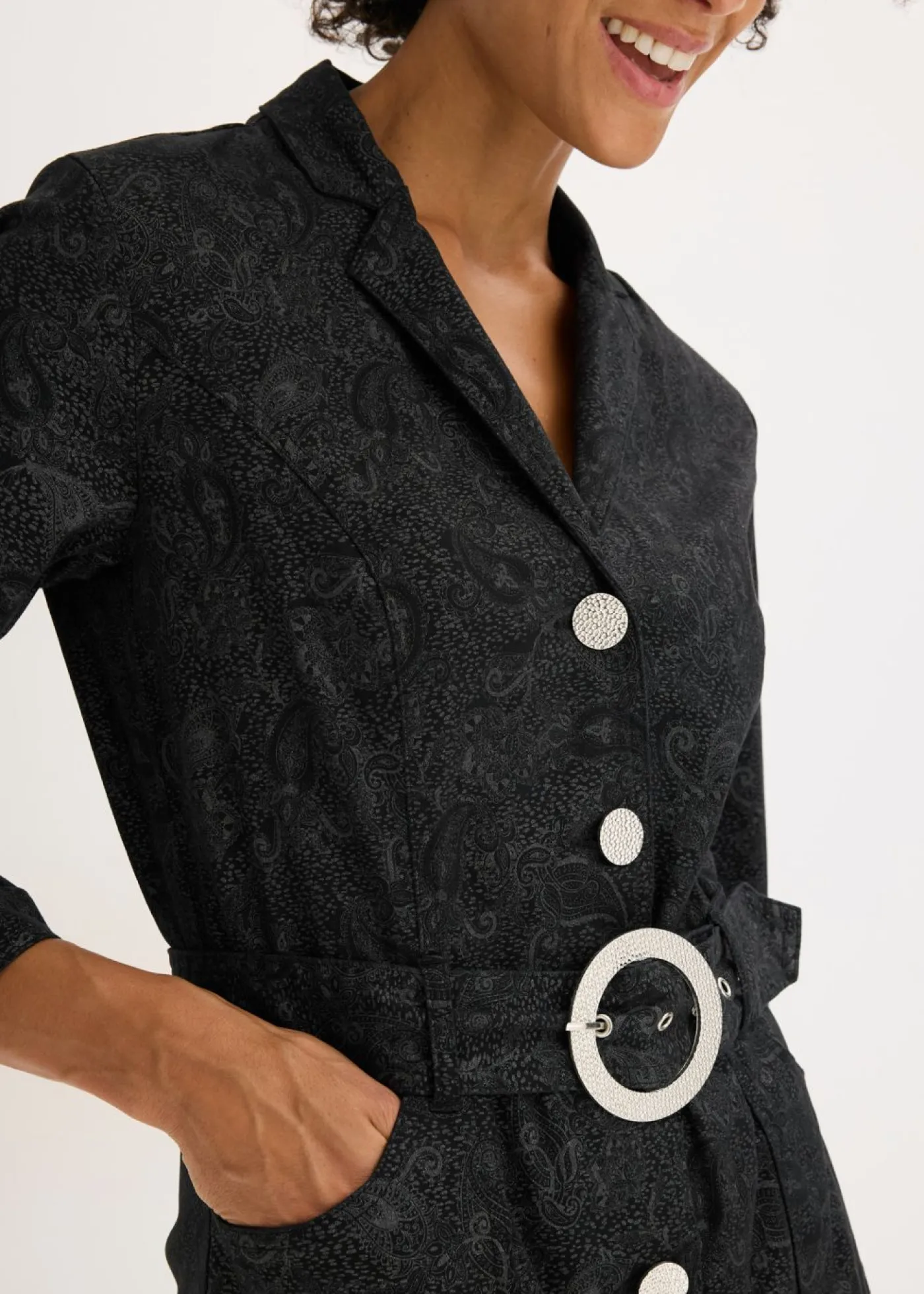 Clearance Vestido tipo americana con falda acampanada Mujer Vestidos