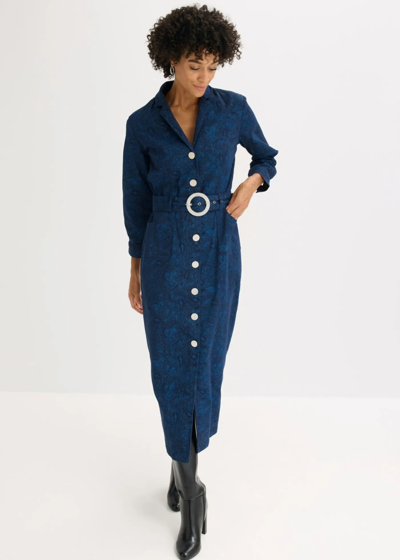 Outlet Vestido tipo americana con falda acampanada Mujer Vestidos
