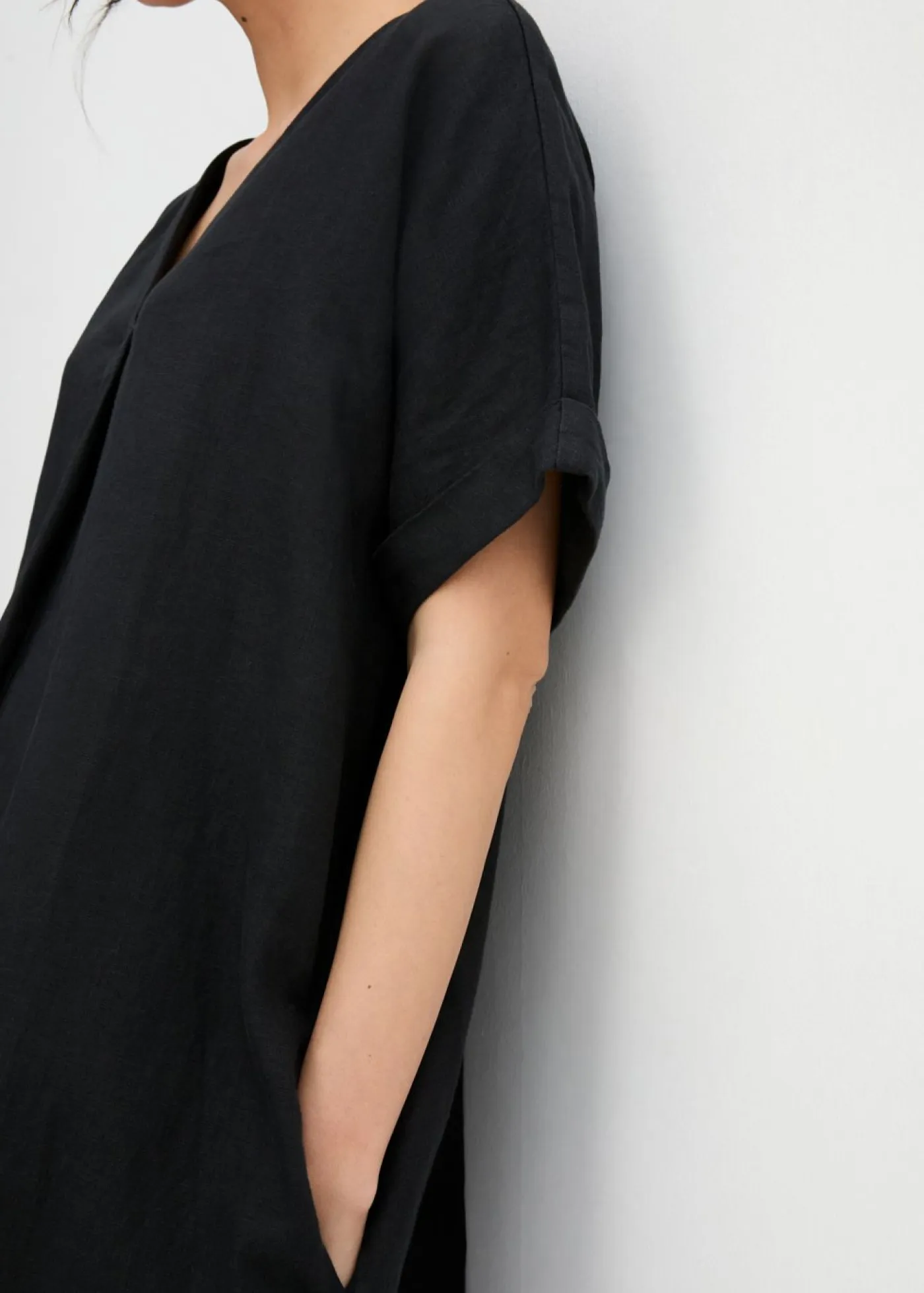 Clearance Vestido tipo caftán de lino puro Mujer Premium|Vestidos