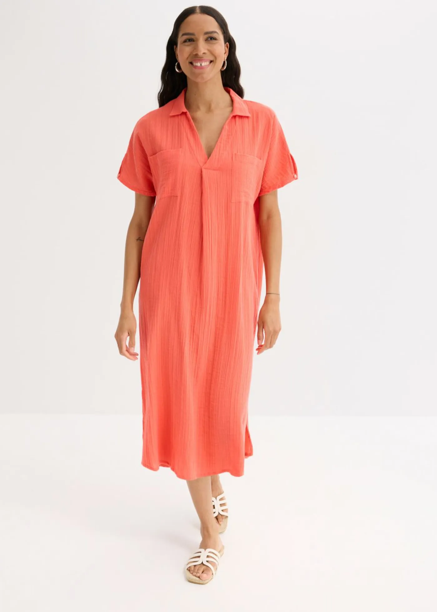 Discount Vestido tipo caftán de muselina suave Mujer Vestidos