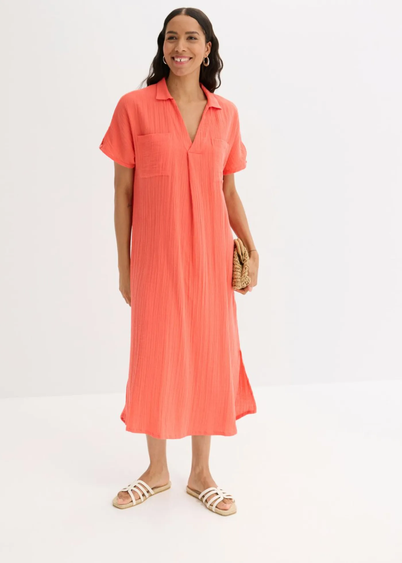 Discount Vestido tipo caftán de muselina suave Mujer Vestidos
