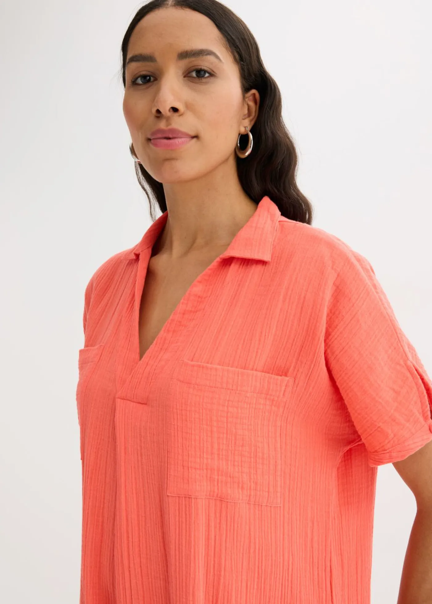 Discount Vestido tipo caftán de muselina suave Mujer Vestidos