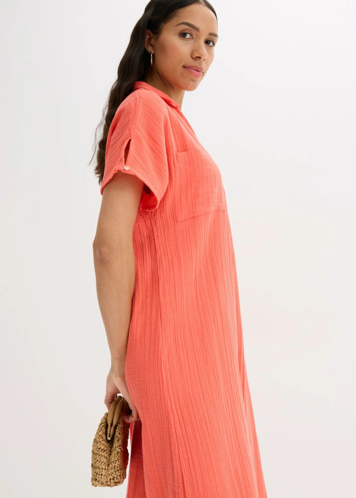 Discount Vestido tipo caftán de muselina suave Mujer Vestidos