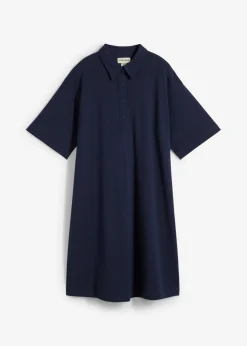New Vestido tipo polo de algodón puro Mujer Esenciales|Vestidos