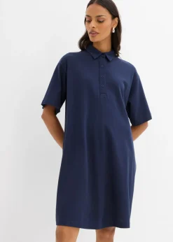 New Vestido tipo polo de algodón puro Mujer Esenciales|Vestidos