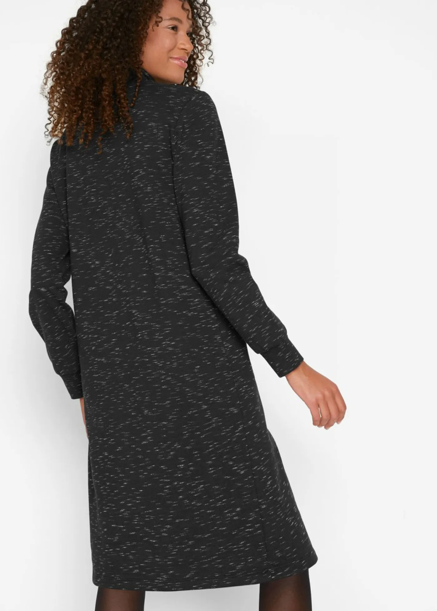 Clearance Vestido tipo sudadera con cuello troyer Mujer Ropa Cómoda|Vestidos