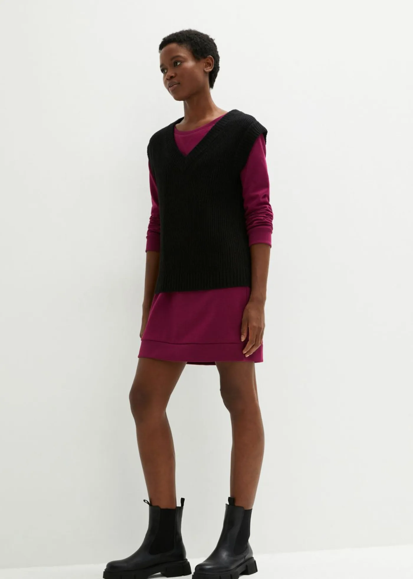 Discount Vestido tipo sudadera de felpa suave Mujer Básicos|Ropa Cómoda