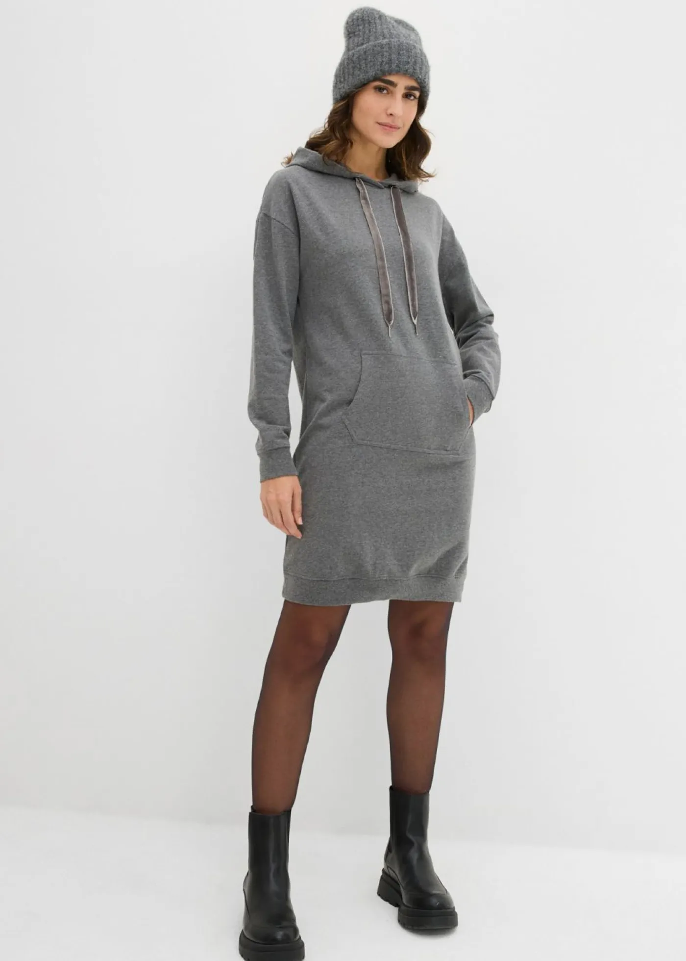 Online Vestido tipo sudadera de algodón puro Mujer Básicos|Ropa Cómoda