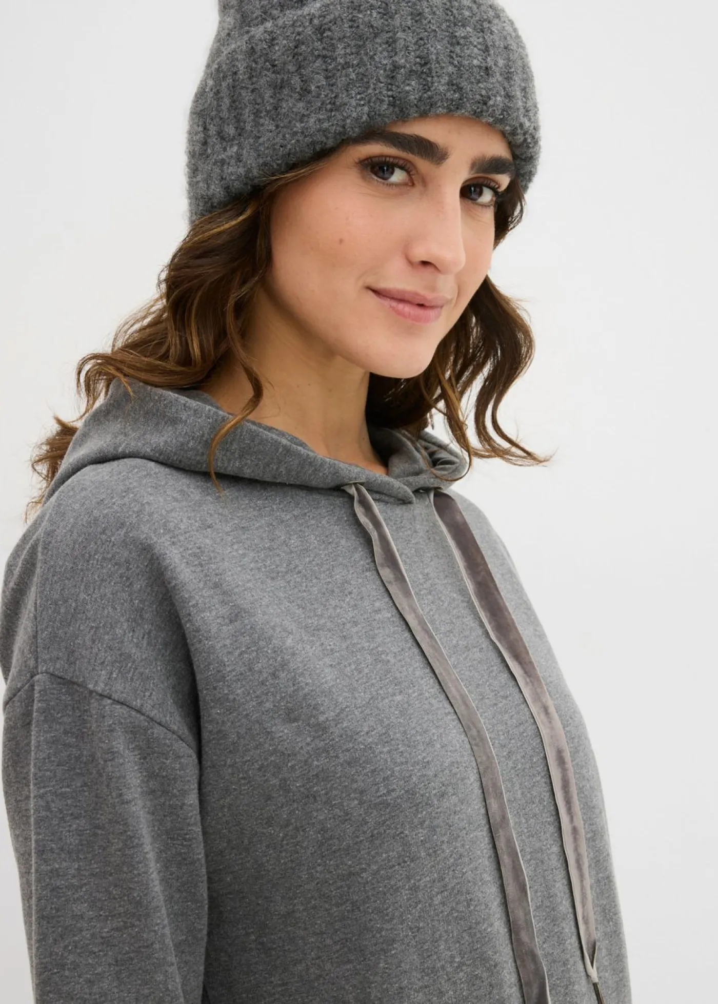 Online Vestido tipo sudadera de algodón puro Mujer Básicos|Ropa Cómoda