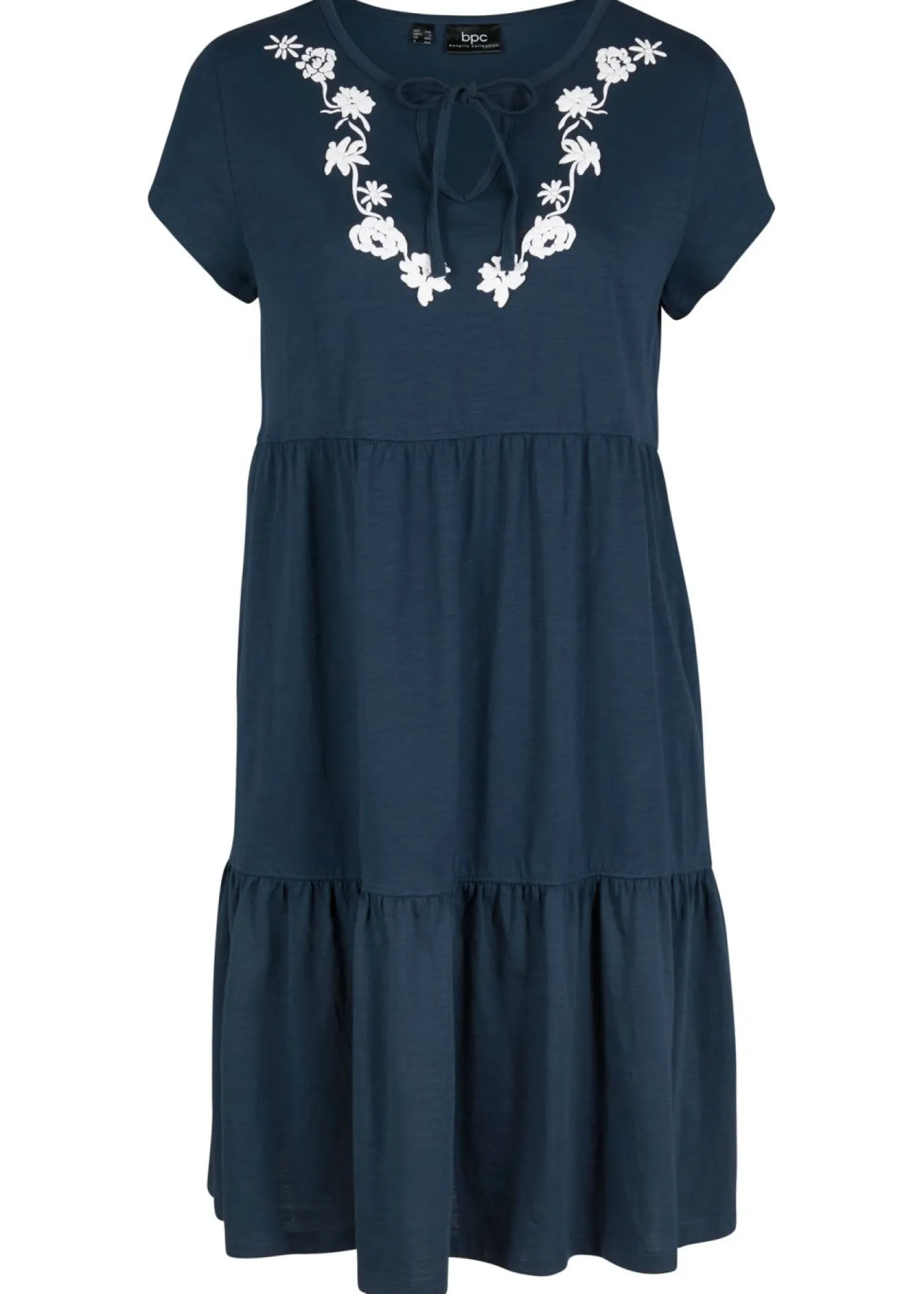 Best Vestido tipo túnica de algodón con manga corta Mujer Vestidos