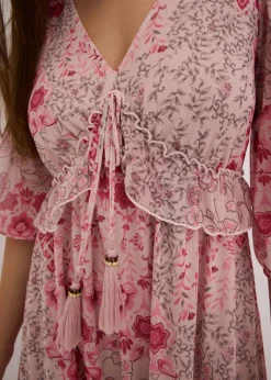 Discount Vestido tipo túnica de malla estampada Mujer Vestidos