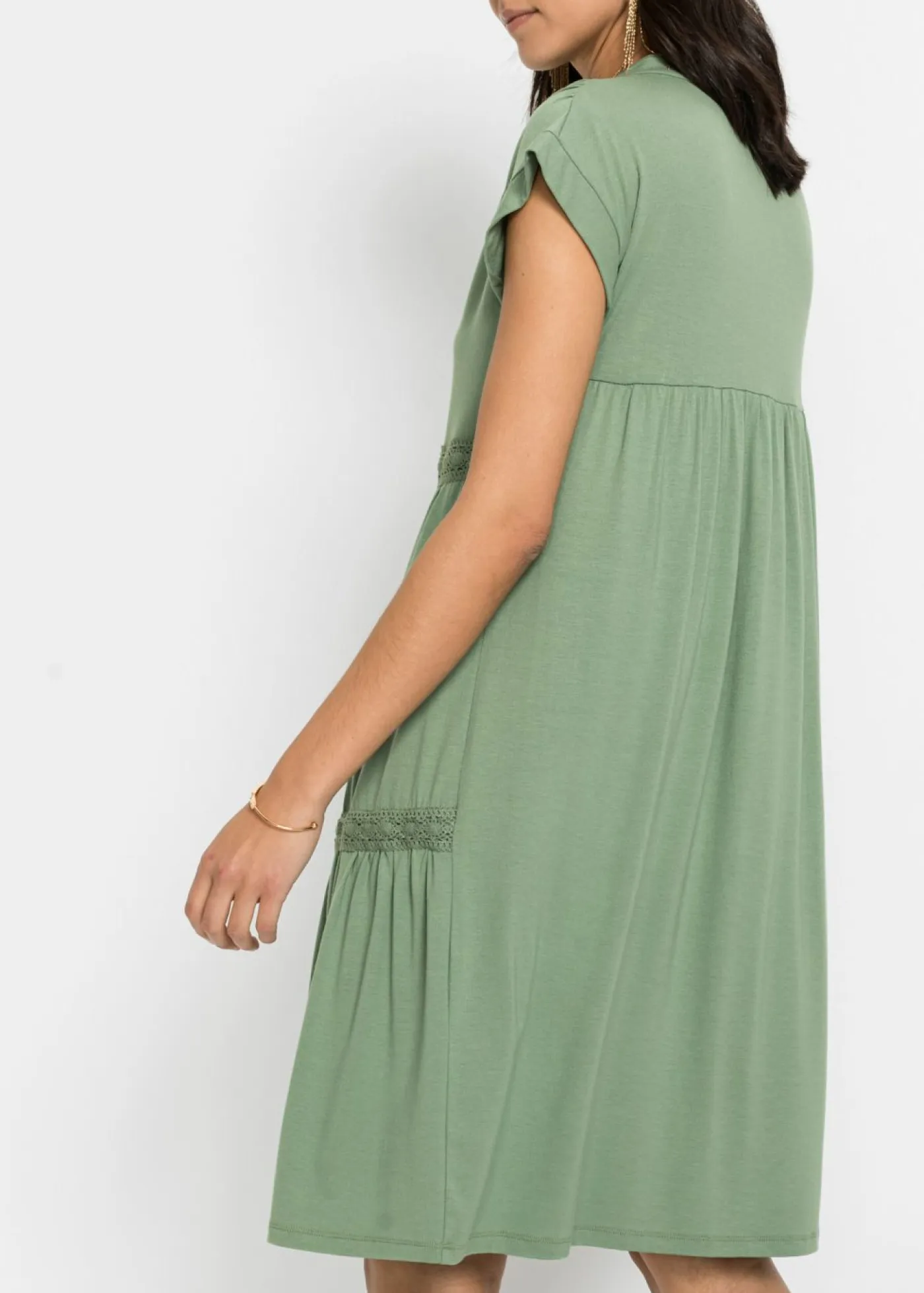 Sale Vestido tipo túnica de mezcla de viscosa suave Mujer Vestidos