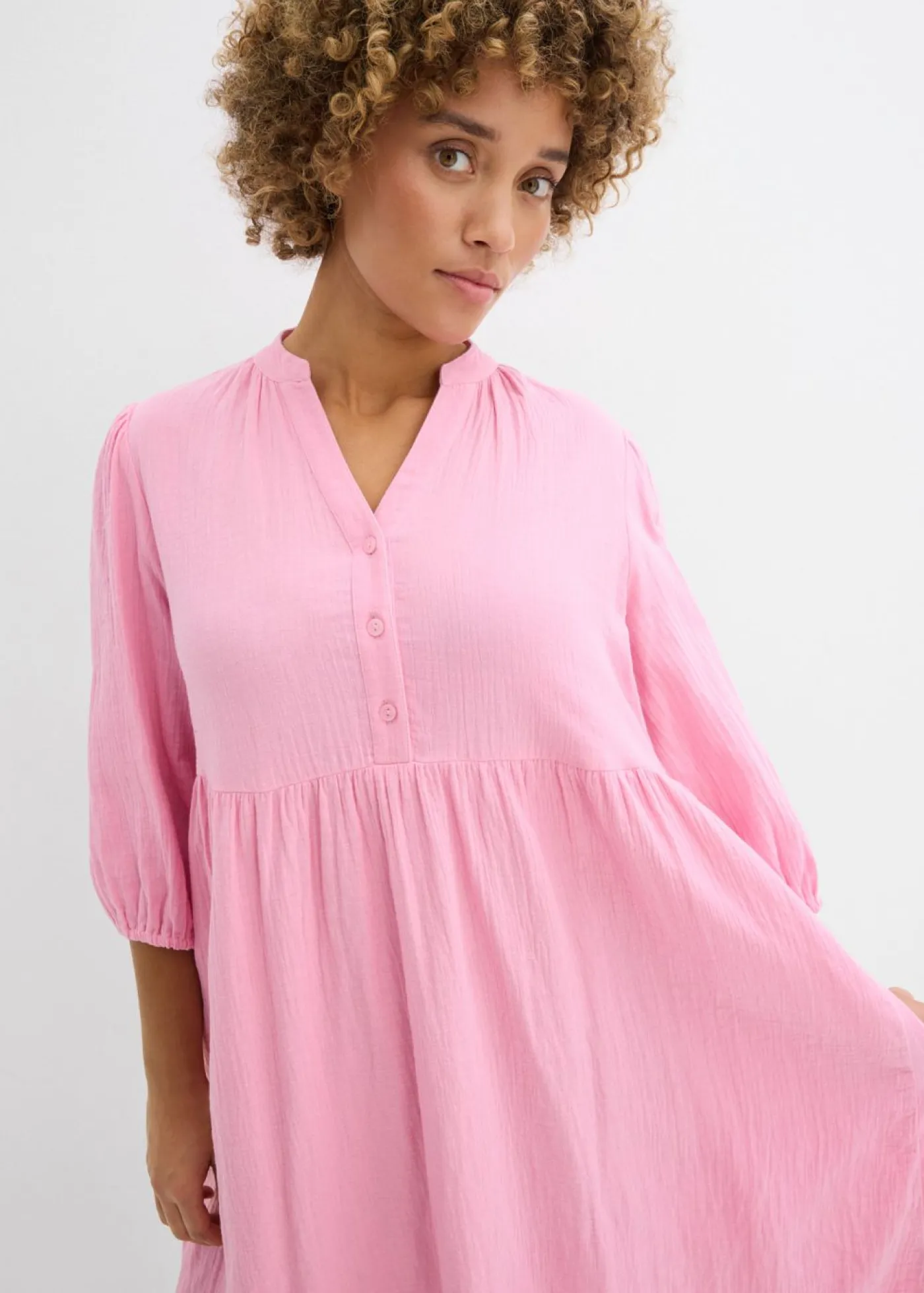 Hot Vestido tipo túnica de muselina suave Mujer Vestidos|Novedades