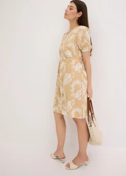 Sale Vestido tipo túnica de viscosa vaporosa con bordado Mujer Vestidos